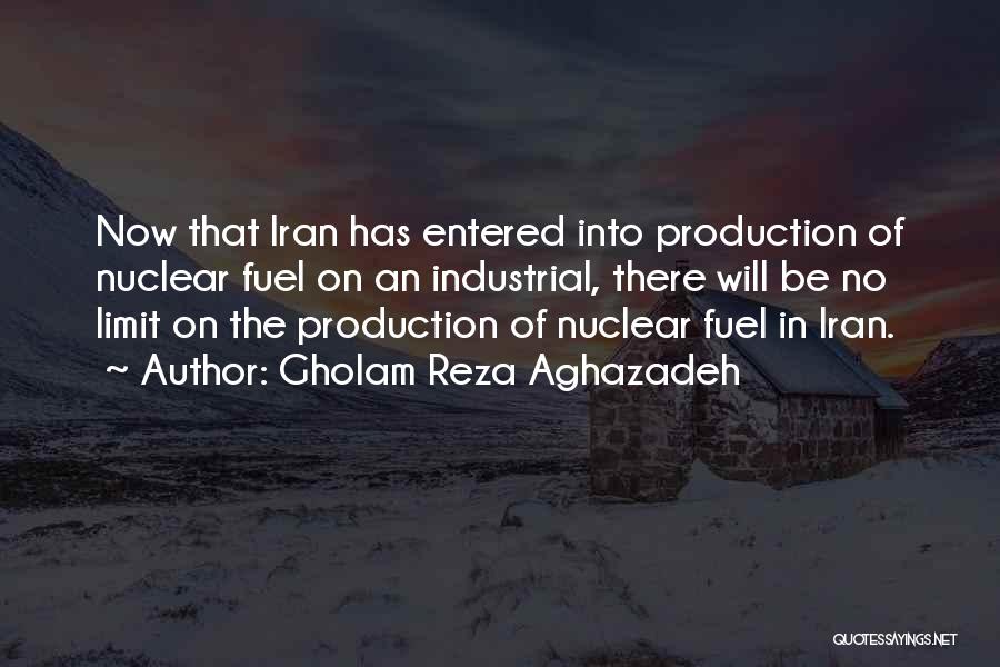 Gholam Reza Aghazadeh Quotes: Now That Iran Has Entered Into Production Of Nuclear Fuel On An Industrial, There Will Be No Limit On The