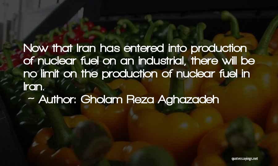 Gholam Reza Aghazadeh Quotes: Now That Iran Has Entered Into Production Of Nuclear Fuel On An Industrial, There Will Be No Limit On The