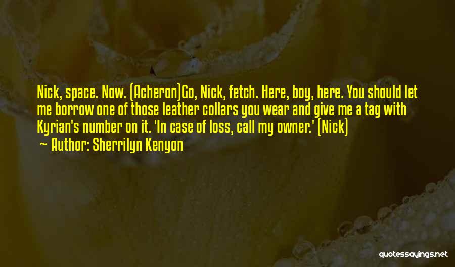 Sherrilyn Kenyon Quotes: Nick, Space. Now. (acheron)go, Nick, Fetch. Here, Boy, Here. You Should Let Me Borrow One Of Those Leather Collars You