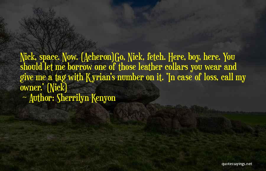 Sherrilyn Kenyon Quotes: Nick, Space. Now. (acheron)go, Nick, Fetch. Here, Boy, Here. You Should Let Me Borrow One Of Those Leather Collars You
