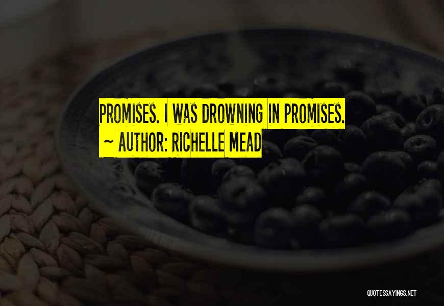 Richelle Mead Quotes: Promises. I Was Drowning In Promises.