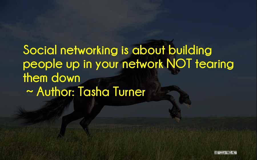 Tasha Turner Quotes: Social Networking Is About Building People Up In Your Network Not Tearing Them Down