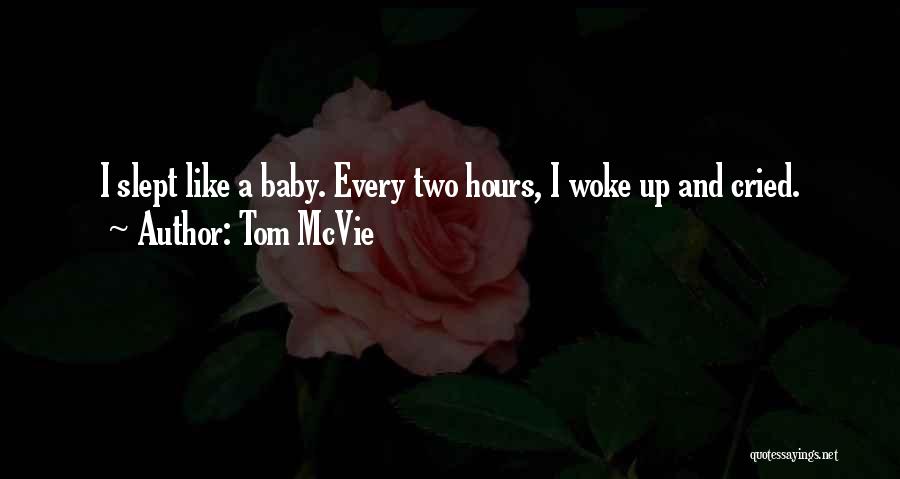 Tom McVie Quotes: I Slept Like A Baby. Every Two Hours, I Woke Up And Cried.