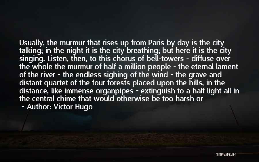 Victor Hugo Quotes: Usually, The Murmur That Rises Up From Paris By Day Is The City Talking; In The Night It Is The