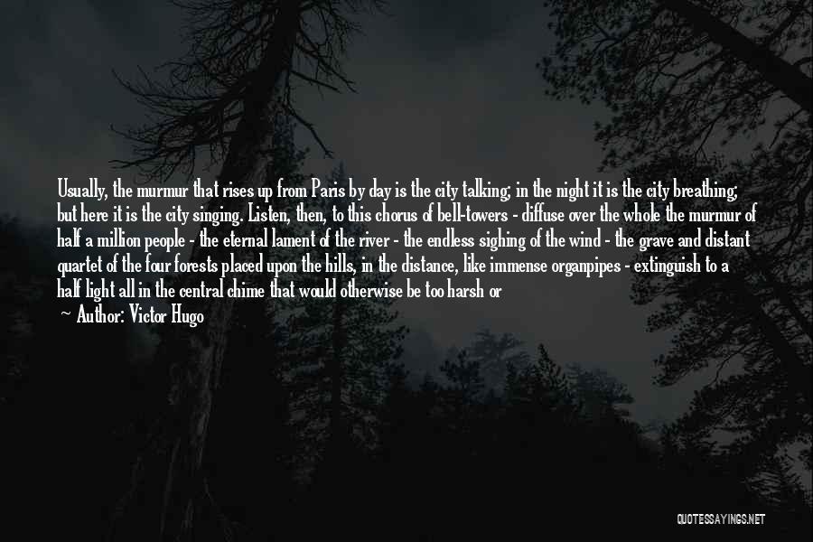 Victor Hugo Quotes: Usually, The Murmur That Rises Up From Paris By Day Is The City Talking; In The Night It Is The