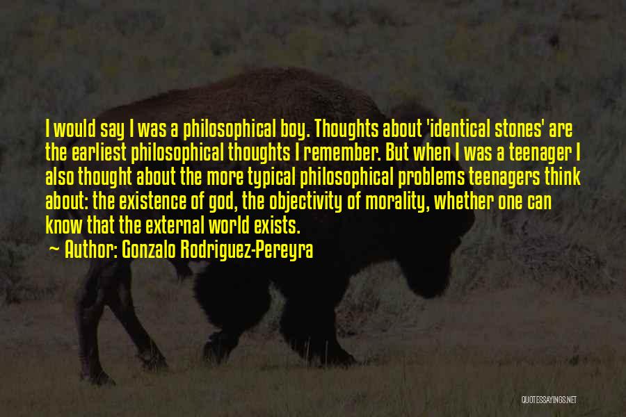 Gonzalo Rodriguez-Pereyra Quotes: I Would Say I Was A Philosophical Boy. Thoughts About 'identical Stones' Are The Earliest Philosophical Thoughts I Remember. But