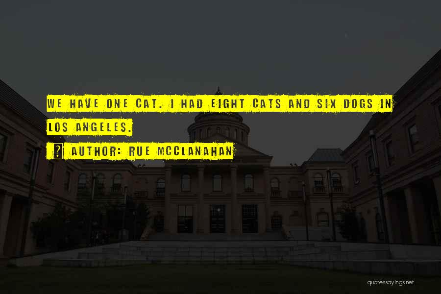 Rue McClanahan Quotes: We Have One Cat. I Had Eight Cats And Six Dogs In Los Angeles.