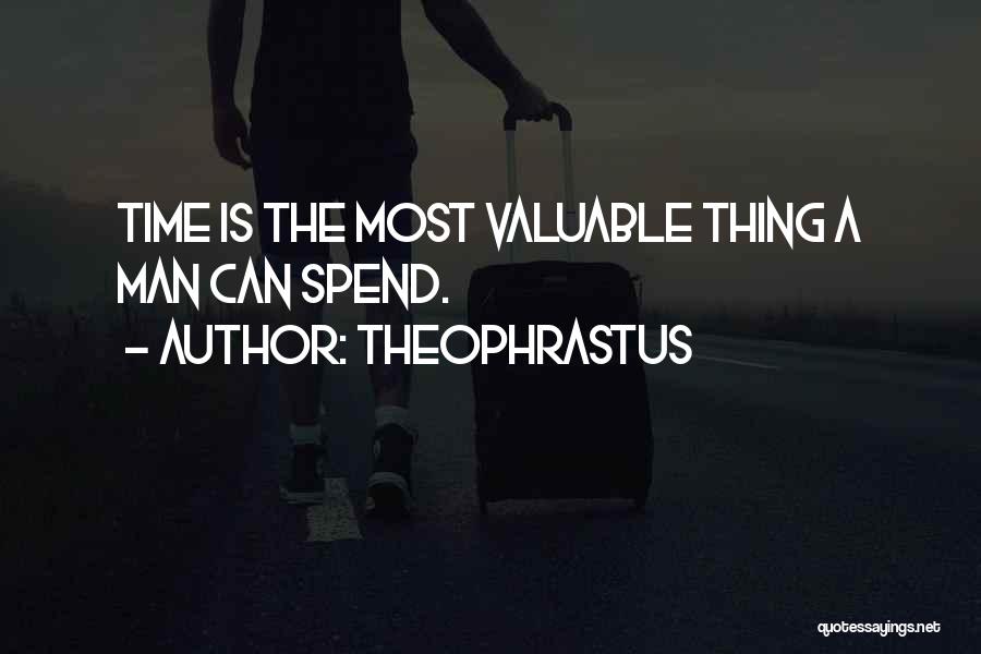 Theophrastus Quotes: Time Is The Most Valuable Thing A Man Can Spend.