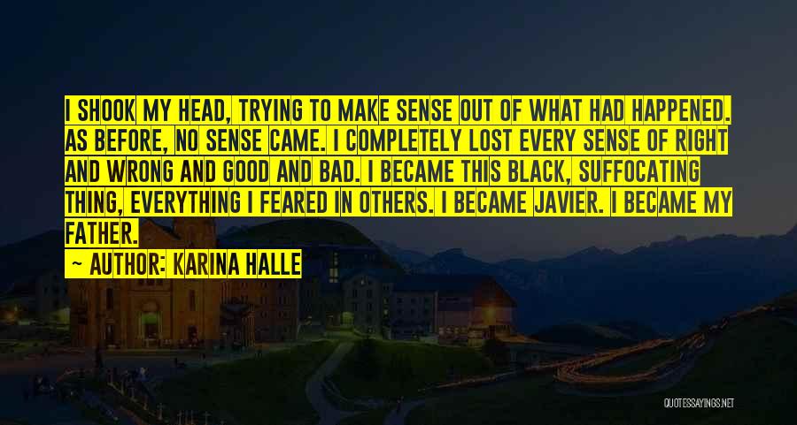 Karina Halle Quotes: I Shook My Head, Trying To Make Sense Out Of What Had Happened. As Before, No Sense Came. I Completely