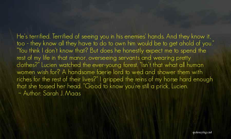 Sarah J. Maas Quotes: He's Terrified. Terrified Of Seeing You In His Enemies' Hands. And They Know It, Too - They Know All They