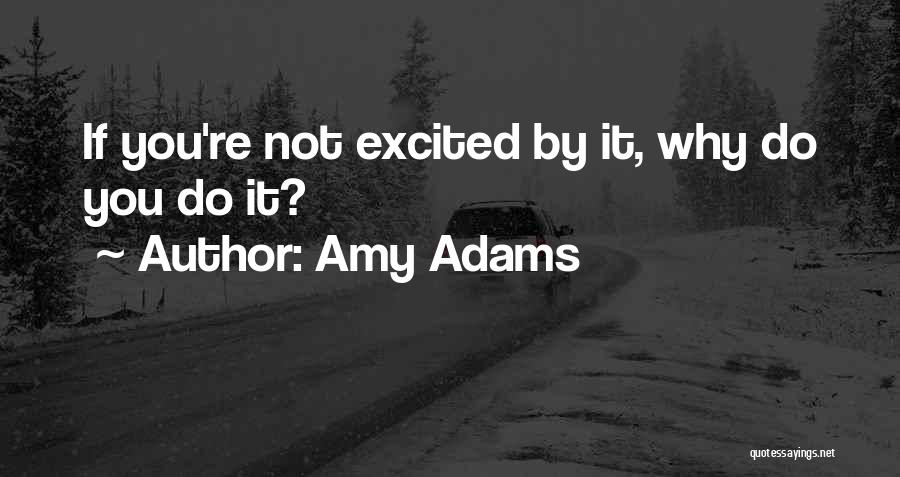 Amy Adams Quotes: If You're Not Excited By It, Why Do You Do It?