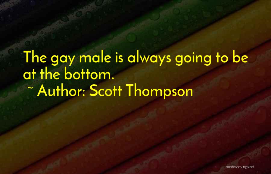 Scott Thompson Quotes: The Gay Male Is Always Going To Be At The Bottom.