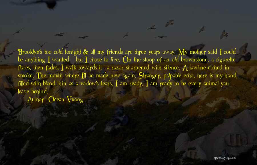 Ocean Vuong Quotes: Brooklyn's Too Cold Tonight & All My Friends Are Three Years Away. My Mother Said I Could Be Anything I