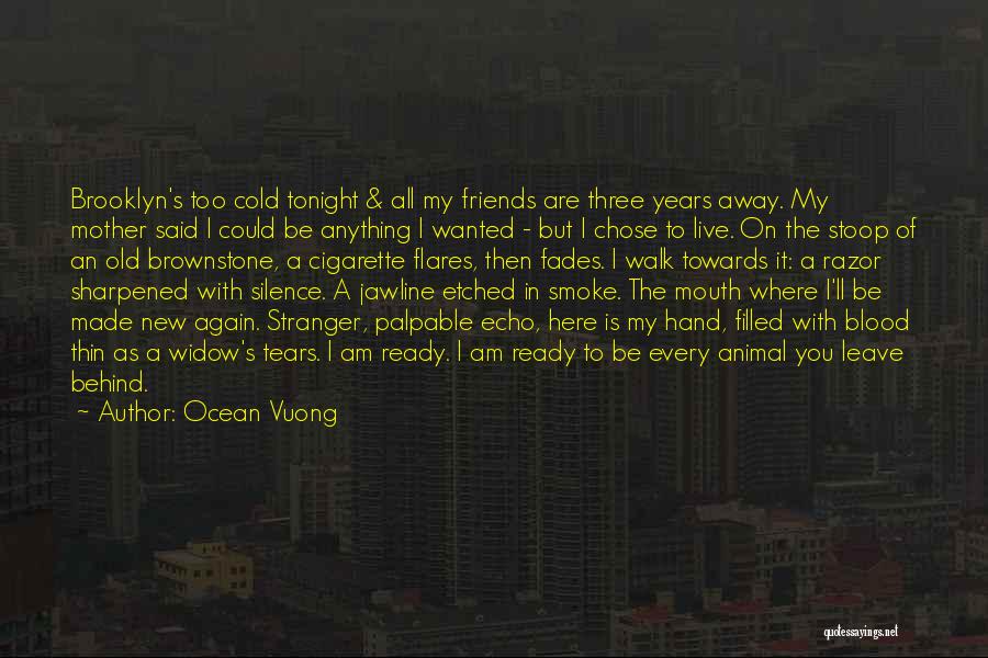 Ocean Vuong Quotes: Brooklyn's Too Cold Tonight & All My Friends Are Three Years Away. My Mother Said I Could Be Anything I