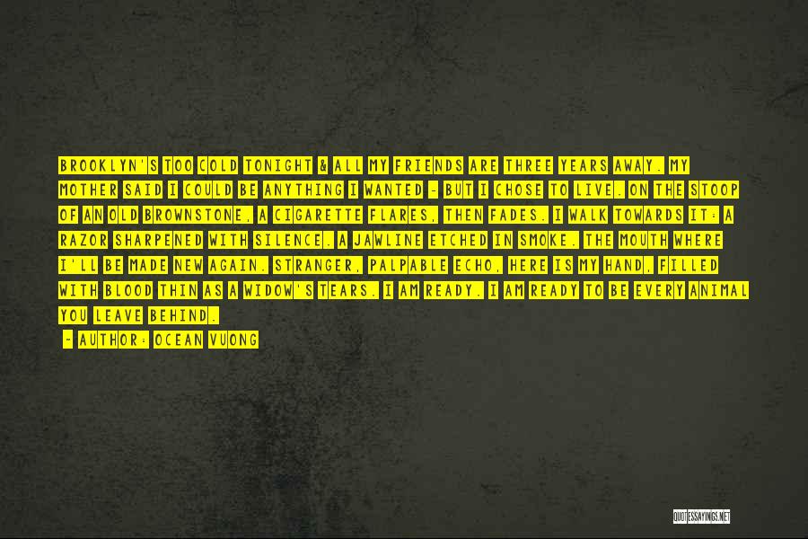 Ocean Vuong Quotes: Brooklyn's Too Cold Tonight & All My Friends Are Three Years Away. My Mother Said I Could Be Anything I