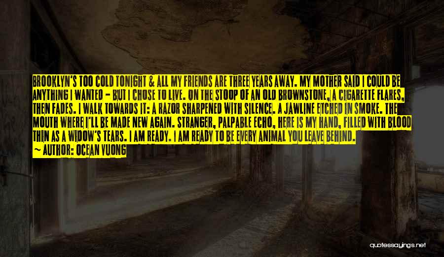 Ocean Vuong Quotes: Brooklyn's Too Cold Tonight & All My Friends Are Three Years Away. My Mother Said I Could Be Anything I