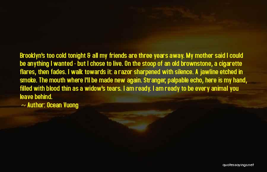 Ocean Vuong Quotes: Brooklyn's Too Cold Tonight & All My Friends Are Three Years Away. My Mother Said I Could Be Anything I