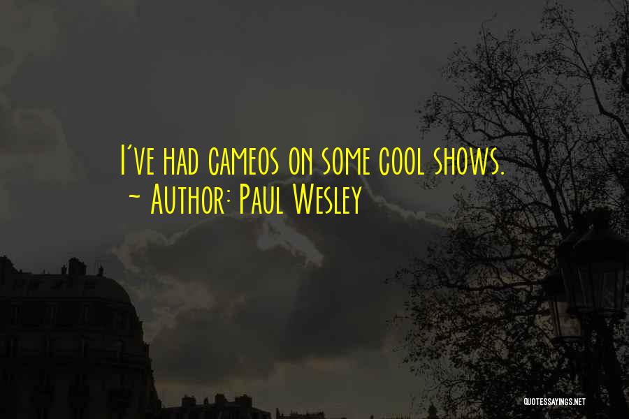 Paul Wesley Quotes: I've Had Cameos On Some Cool Shows.