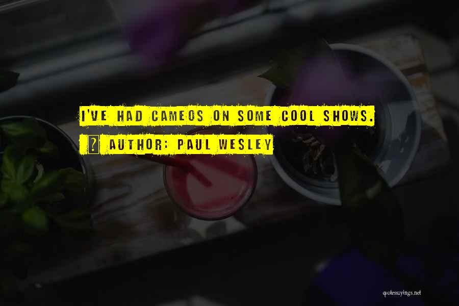 Paul Wesley Quotes: I've Had Cameos On Some Cool Shows.