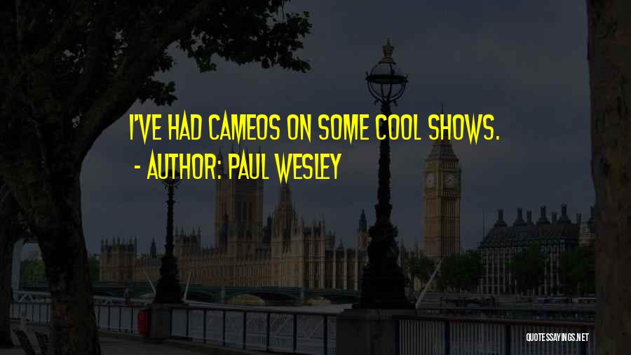 Paul Wesley Quotes: I've Had Cameos On Some Cool Shows.
