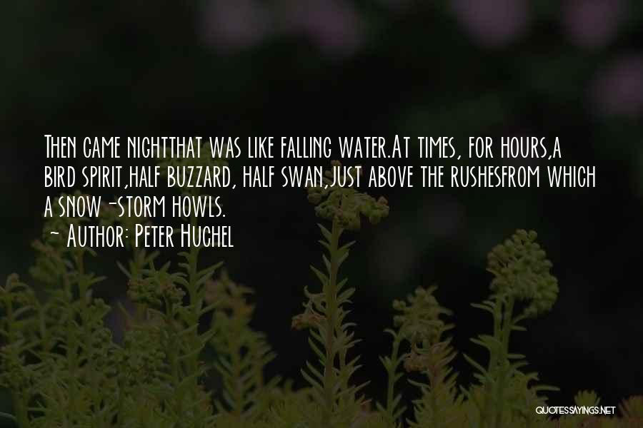 Peter Huchel Quotes: Then Came Nightthat Was Like Falling Water.at Times, For Hours,a Bird Spirit,half Buzzard, Half Swan,just Above The Rushesfrom Which A