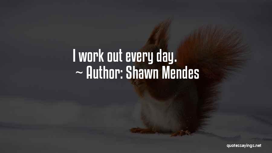 Shawn Mendes Quotes: I Work Out Every Day.