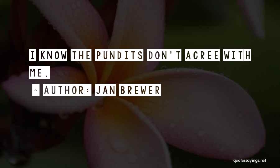 Jan Brewer Quotes: I Know The Pundits Don't Agree With Me.