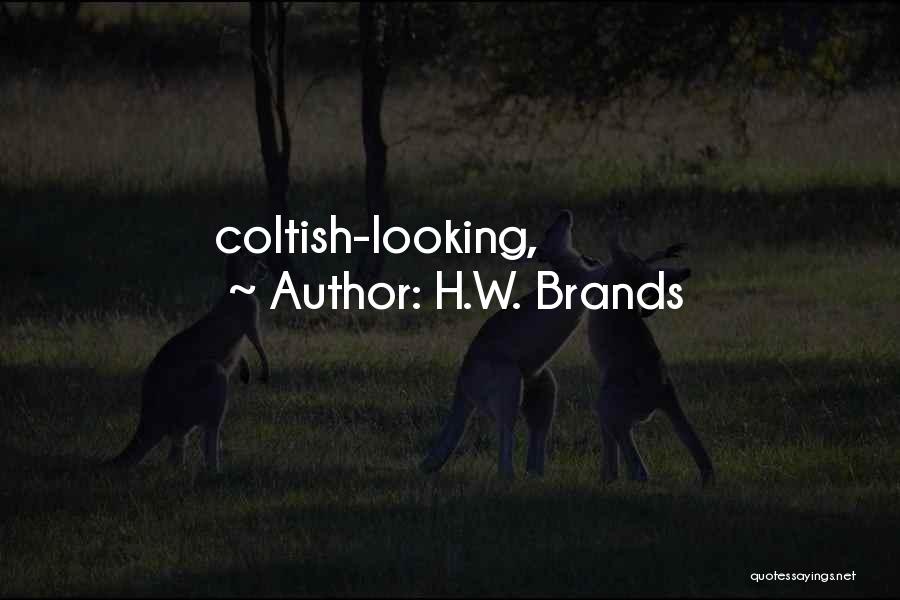 H.W. Brands Quotes: Coltish-looking,
