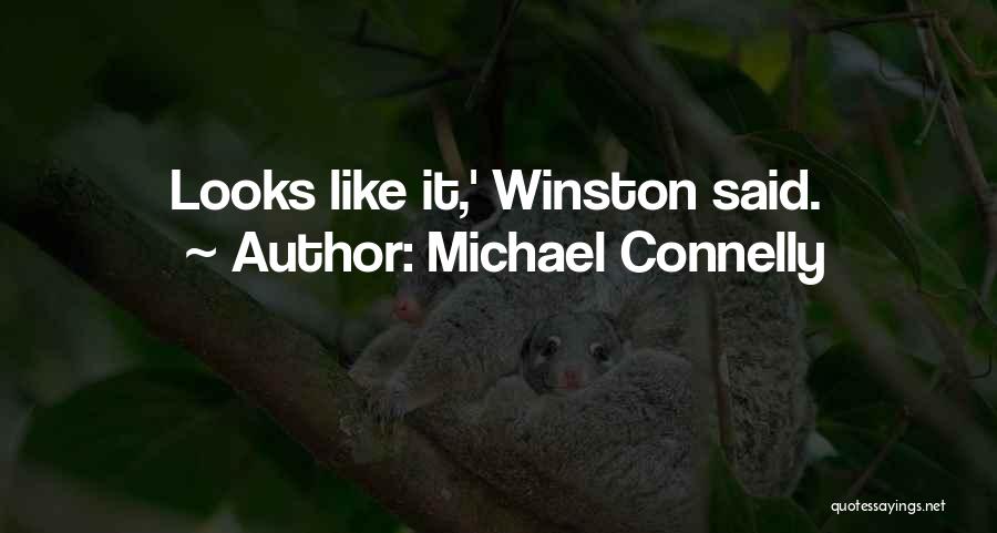 Michael Connelly Quotes: Looks Like It,' Winston Said.