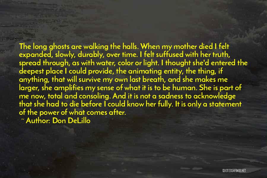 Don DeLillo Quotes: The Long Ghosts Are Walking The Halls. When My Mother Died I Felt Expanded, Slowly, Durably, Over Time. I Felt