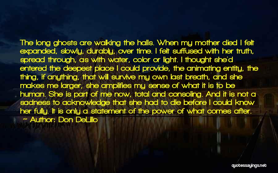 Don DeLillo Quotes: The Long Ghosts Are Walking The Halls. When My Mother Died I Felt Expanded, Slowly, Durably, Over Time. I Felt