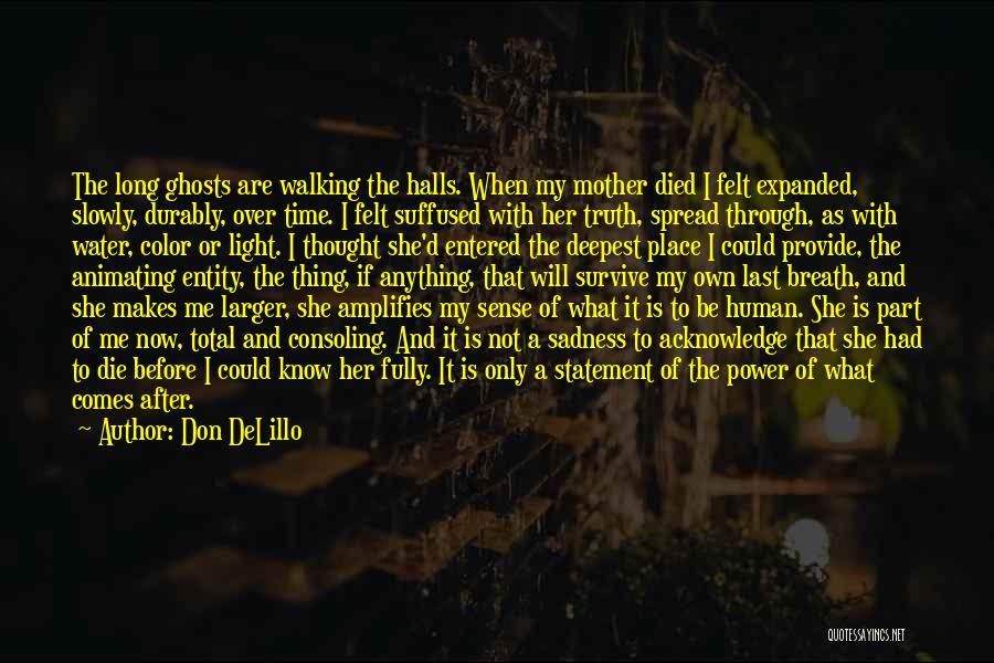 Don DeLillo Quotes: The Long Ghosts Are Walking The Halls. When My Mother Died I Felt Expanded, Slowly, Durably, Over Time. I Felt