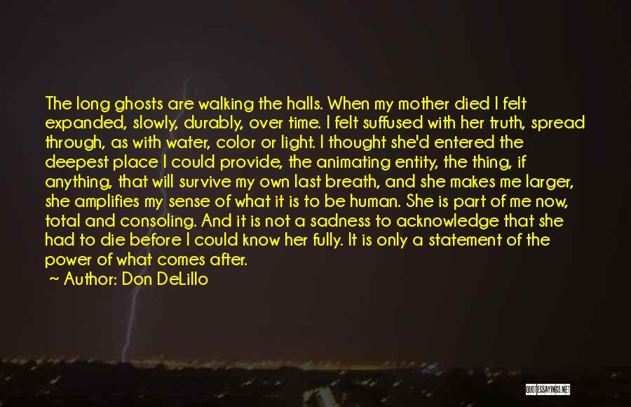 Don DeLillo Quotes: The Long Ghosts Are Walking The Halls. When My Mother Died I Felt Expanded, Slowly, Durably, Over Time. I Felt