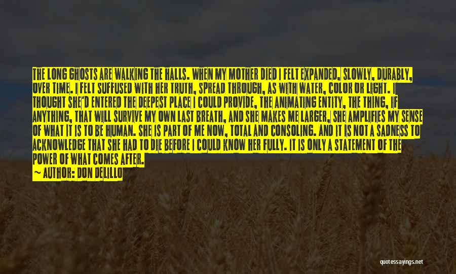 Don DeLillo Quotes: The Long Ghosts Are Walking The Halls. When My Mother Died I Felt Expanded, Slowly, Durably, Over Time. I Felt