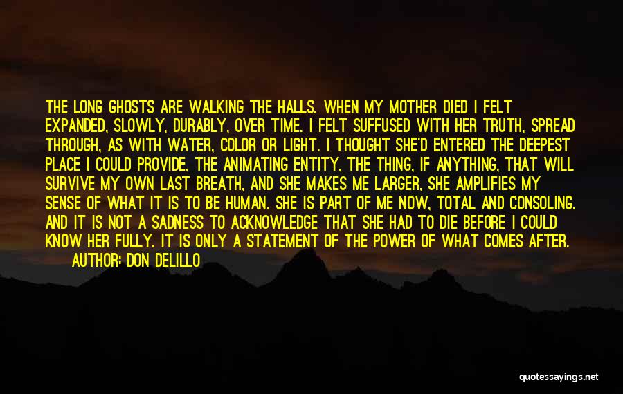 Don DeLillo Quotes: The Long Ghosts Are Walking The Halls. When My Mother Died I Felt Expanded, Slowly, Durably, Over Time. I Felt