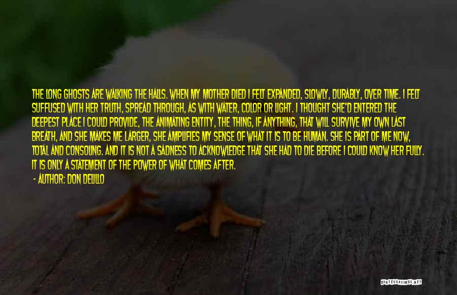 Don DeLillo Quotes: The Long Ghosts Are Walking The Halls. When My Mother Died I Felt Expanded, Slowly, Durably, Over Time. I Felt