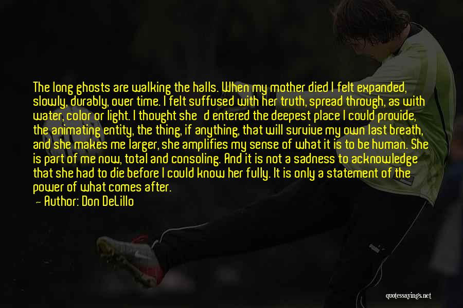 Don DeLillo Quotes: The Long Ghosts Are Walking The Halls. When My Mother Died I Felt Expanded, Slowly, Durably, Over Time. I Felt
