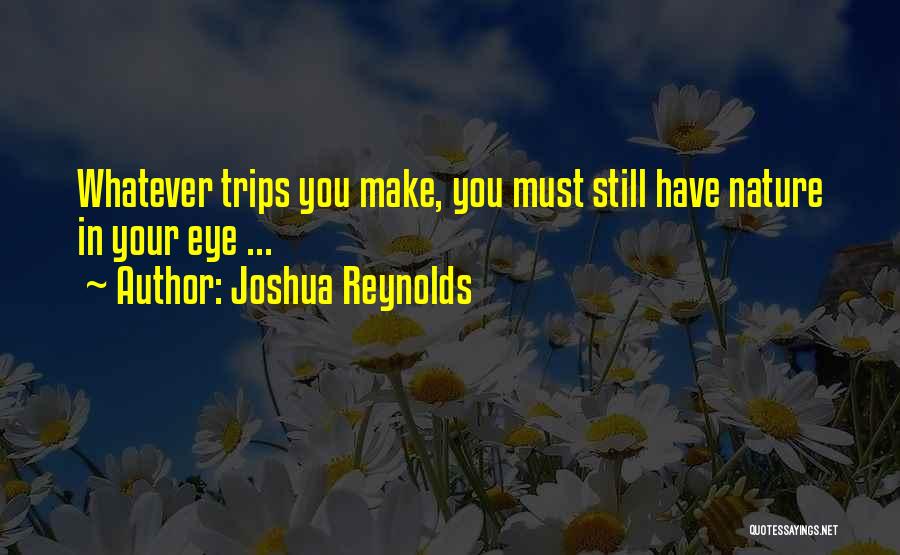 Joshua Reynolds Quotes: Whatever Trips You Make, You Must Still Have Nature In Your Eye ...