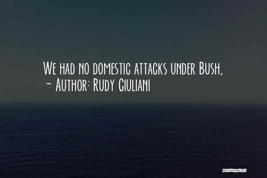 Rudy Giuliani Quotes: We Had No Domestic Attacks Under Bush,