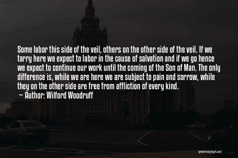 Wilford Woodruff Quotes: Some Labor This Side Of The Veil, Others On The Other Side Of The Veil. If We Tarry Here We