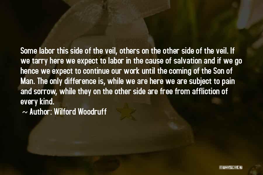 Wilford Woodruff Quotes: Some Labor This Side Of The Veil, Others On The Other Side Of The Veil. If We Tarry Here We