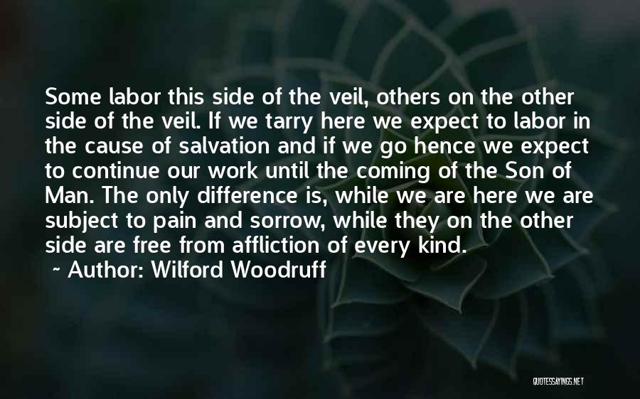 Wilford Woodruff Quotes: Some Labor This Side Of The Veil, Others On The Other Side Of The Veil. If We Tarry Here We