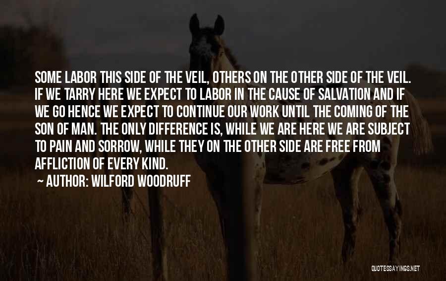 Wilford Woodruff Quotes: Some Labor This Side Of The Veil, Others On The Other Side Of The Veil. If We Tarry Here We