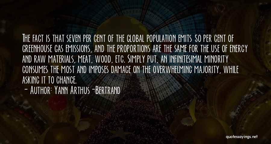 Yann Arthus-Bertrand Quotes: The Fact Is That Seven Per Cent Of The Global Population Emits 50 Per Cent Of Greenhouse Gas Emissions, And