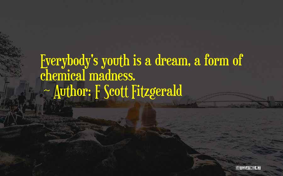 F Scott Fitzgerald Quotes: Everybody's Youth Is A Dream, A Form Of Chemical Madness.