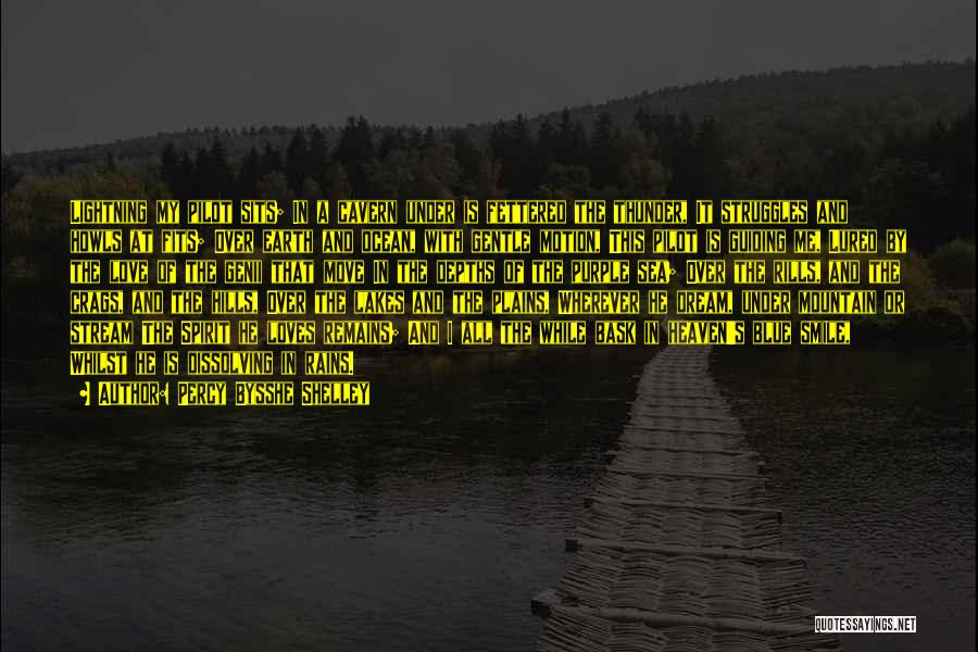 Percy Bysshe Shelley Quotes: Lightning My Pilot Sits; In A Cavern Under Is Fettered The Thunder, It Struggles And Howls At Fits; Over Earth