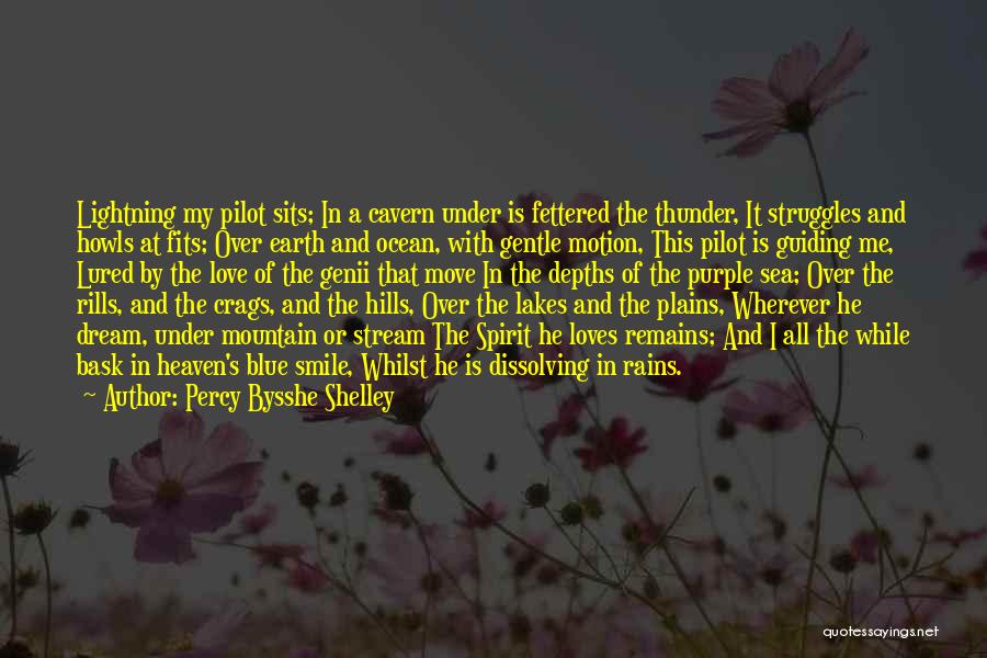 Percy Bysshe Shelley Quotes: Lightning My Pilot Sits; In A Cavern Under Is Fettered The Thunder, It Struggles And Howls At Fits; Over Earth