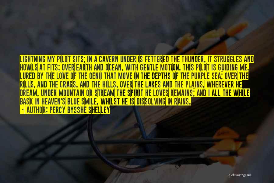 Percy Bysshe Shelley Quotes: Lightning My Pilot Sits; In A Cavern Under Is Fettered The Thunder, It Struggles And Howls At Fits; Over Earth