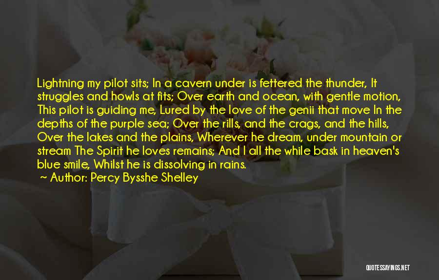 Percy Bysshe Shelley Quotes: Lightning My Pilot Sits; In A Cavern Under Is Fettered The Thunder, It Struggles And Howls At Fits; Over Earth