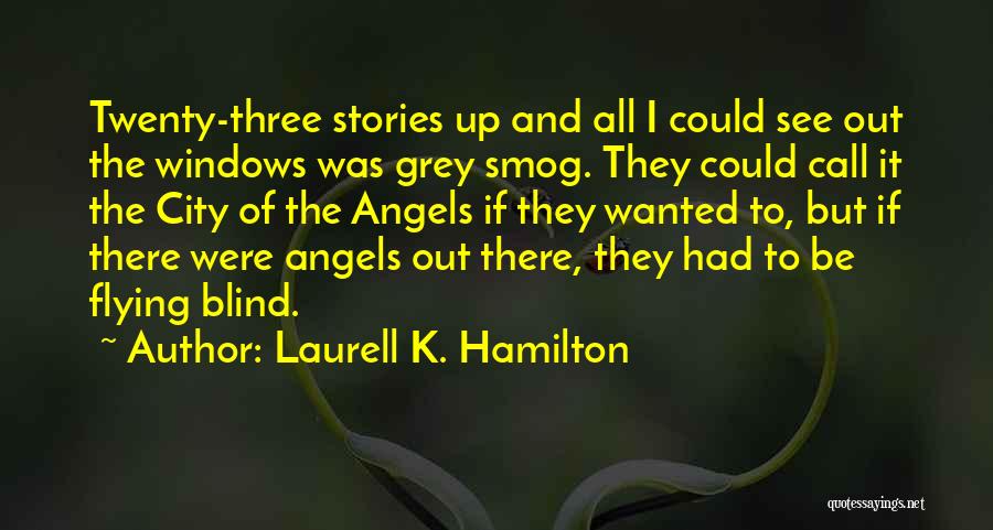 Laurell K. Hamilton Quotes: Twenty-three Stories Up And All I Could See Out The Windows Was Grey Smog. They Could Call It The City